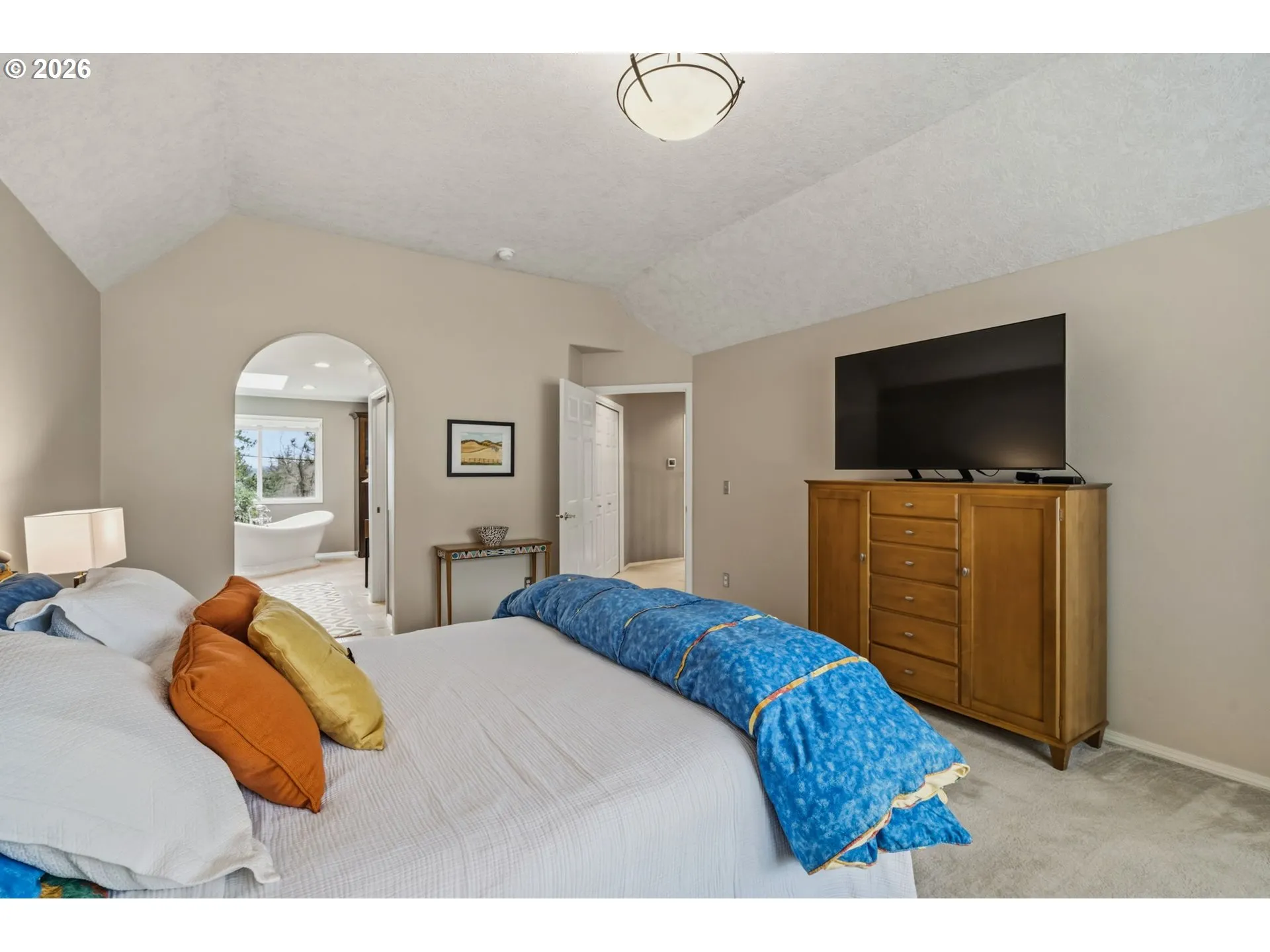 Owner's Suite Bedroom-Vaulted Ceilings