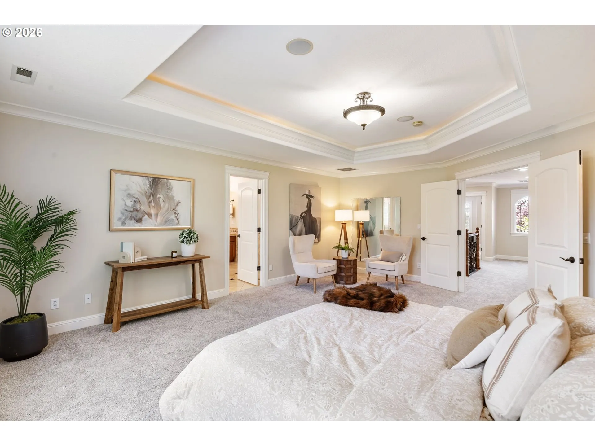 Primary Bedroom-Coffered Ceilings