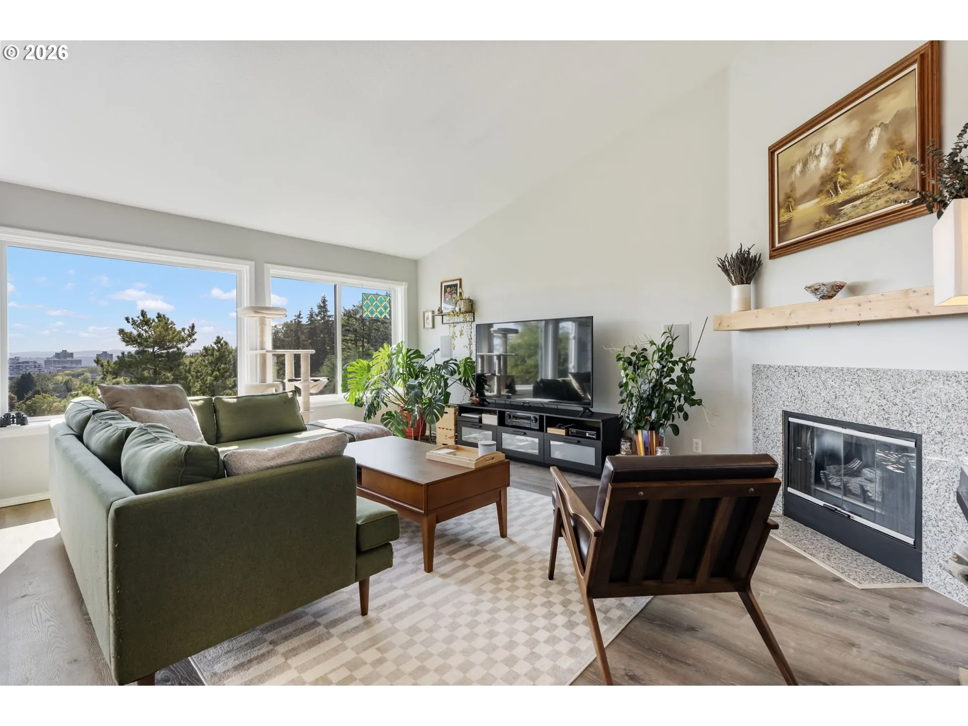 Living Room-Vaulted Ceilings