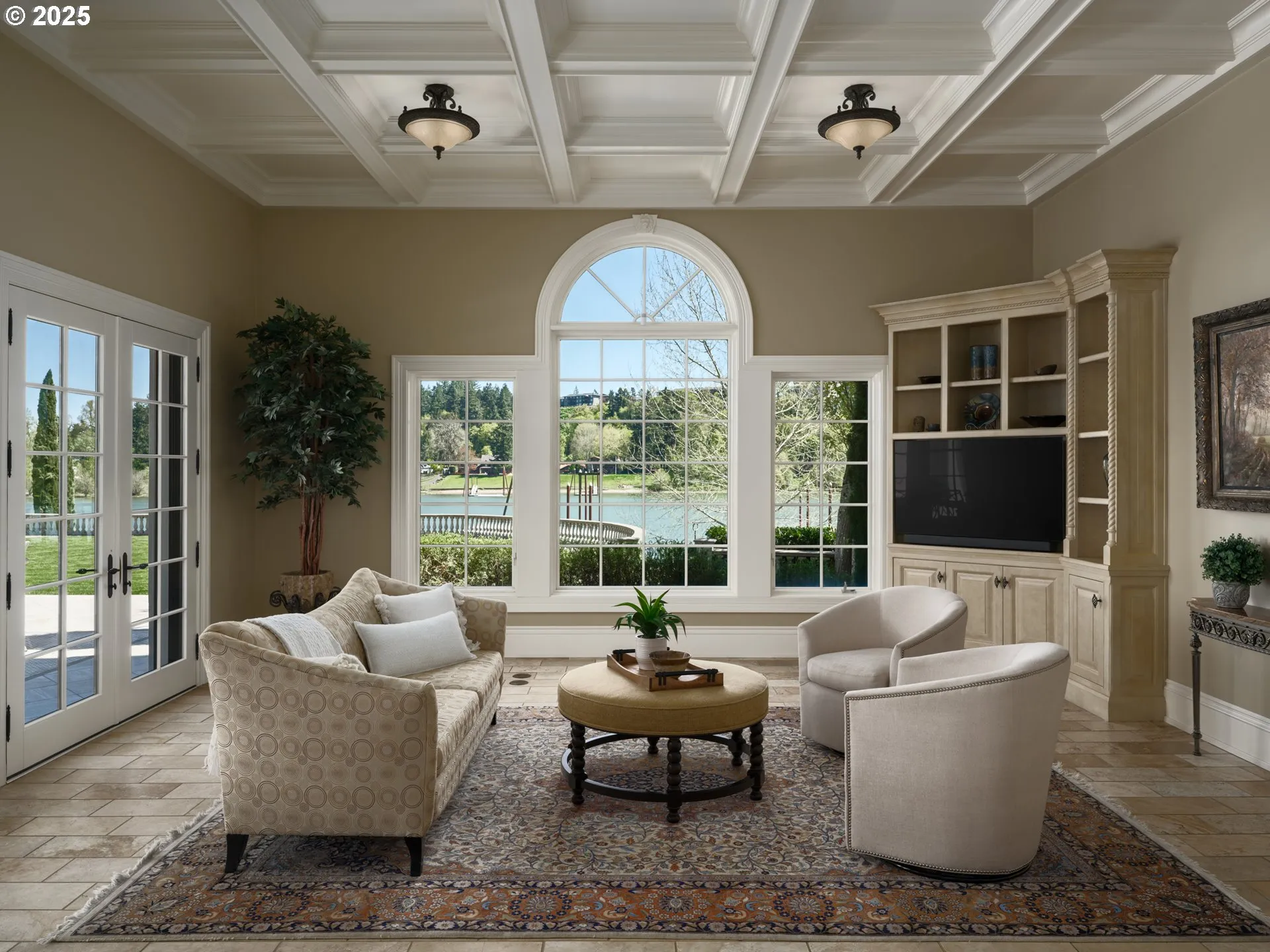 Family Room-Coffered Ceilings