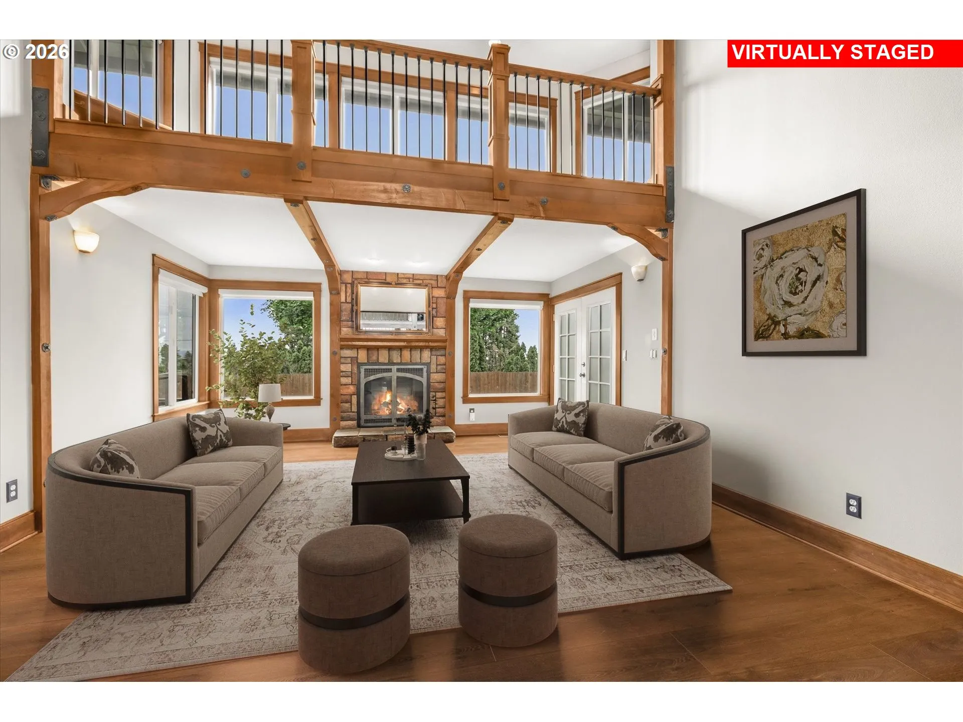 Living Room-Coffered Ceilings