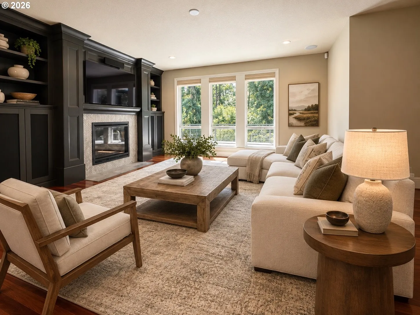 Living Room-Built-In Shelving