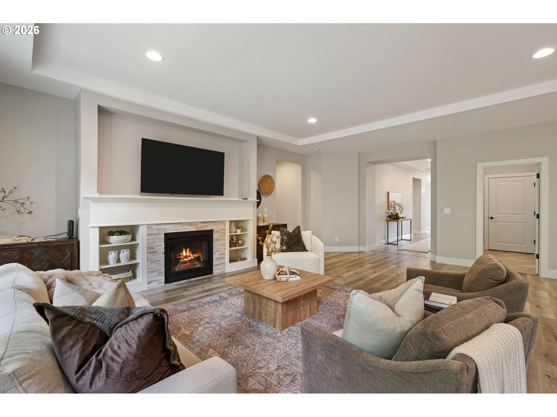 Living Room-Coffered Ceilings