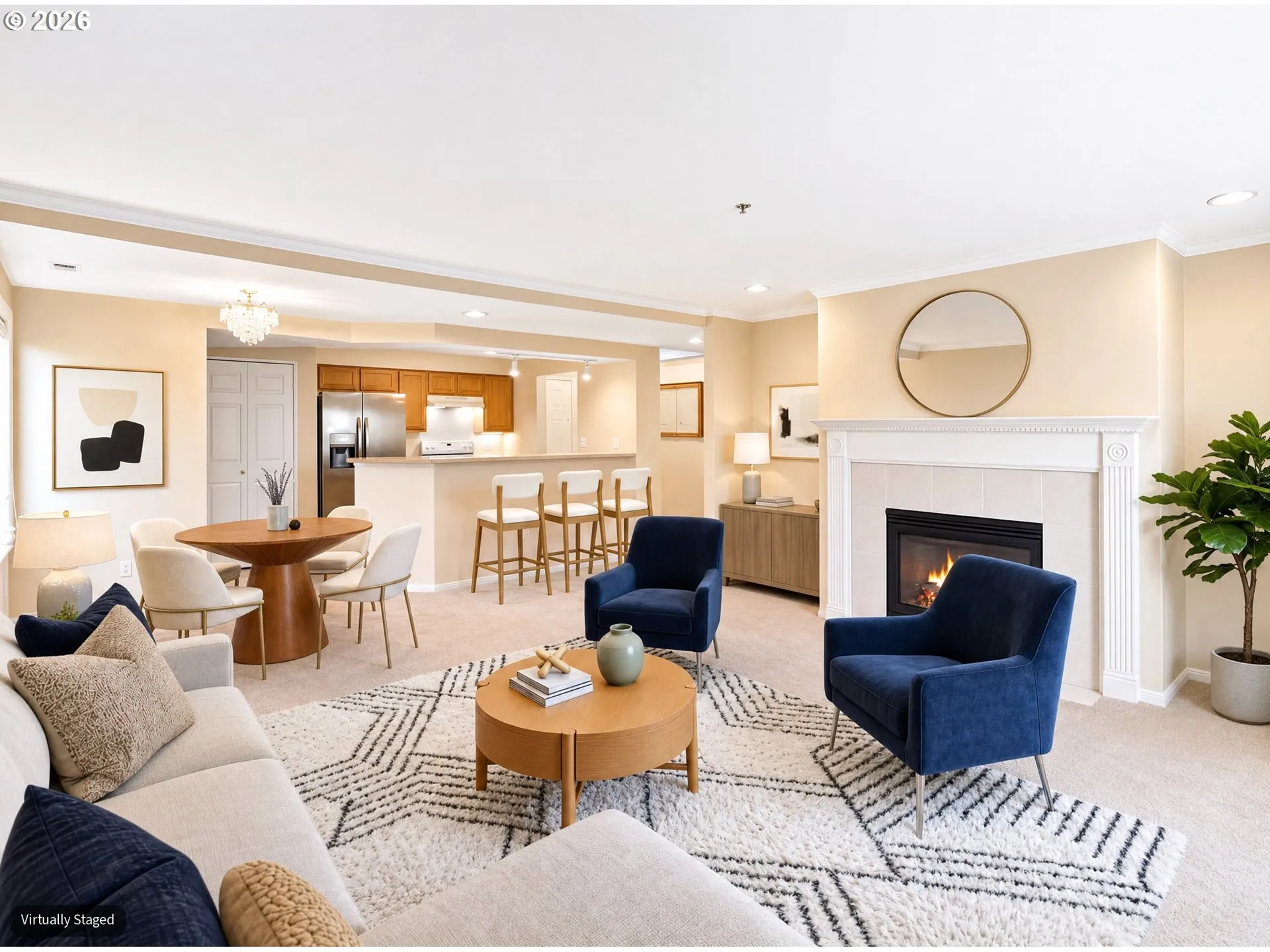 Living Room-Fireplace