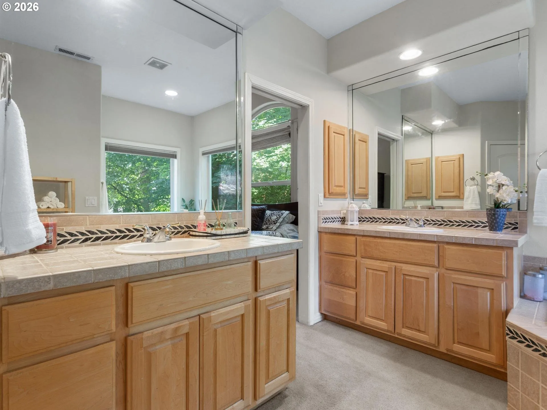 Bathroom, Attached-Double Sinks