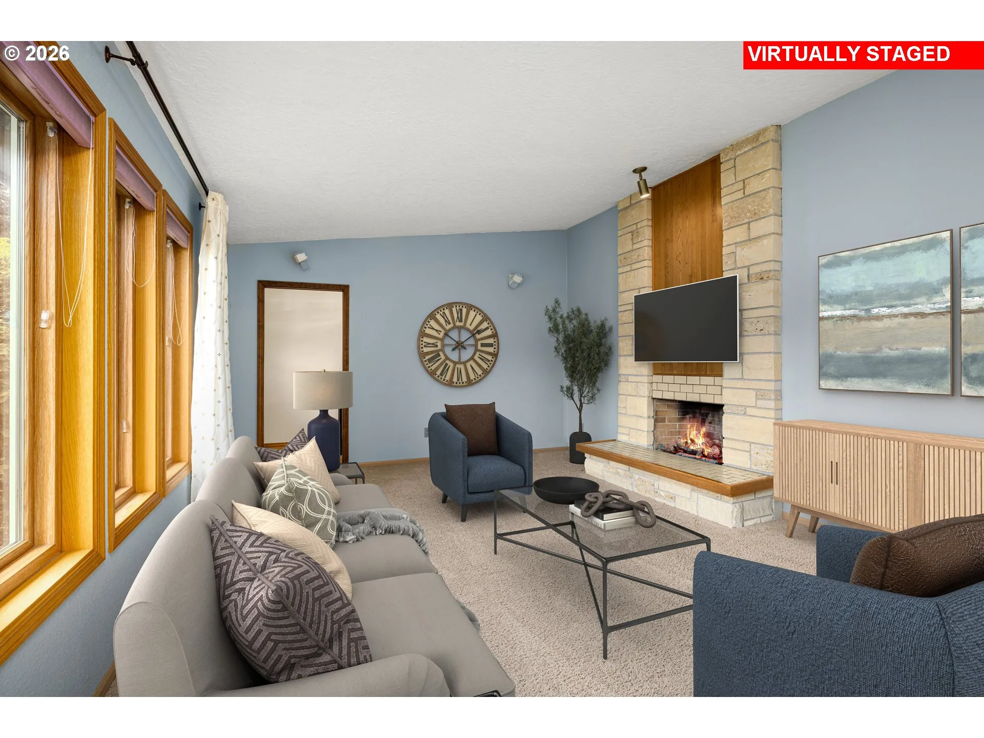 Living Room-Fireplace