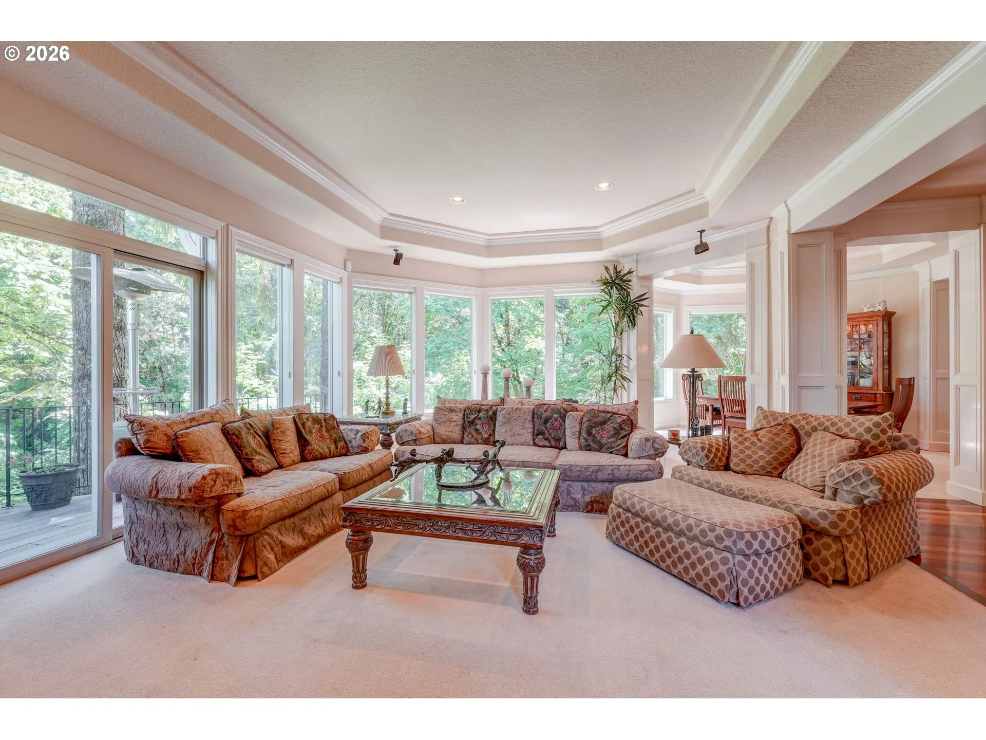Living Room-Coffered Ceilings