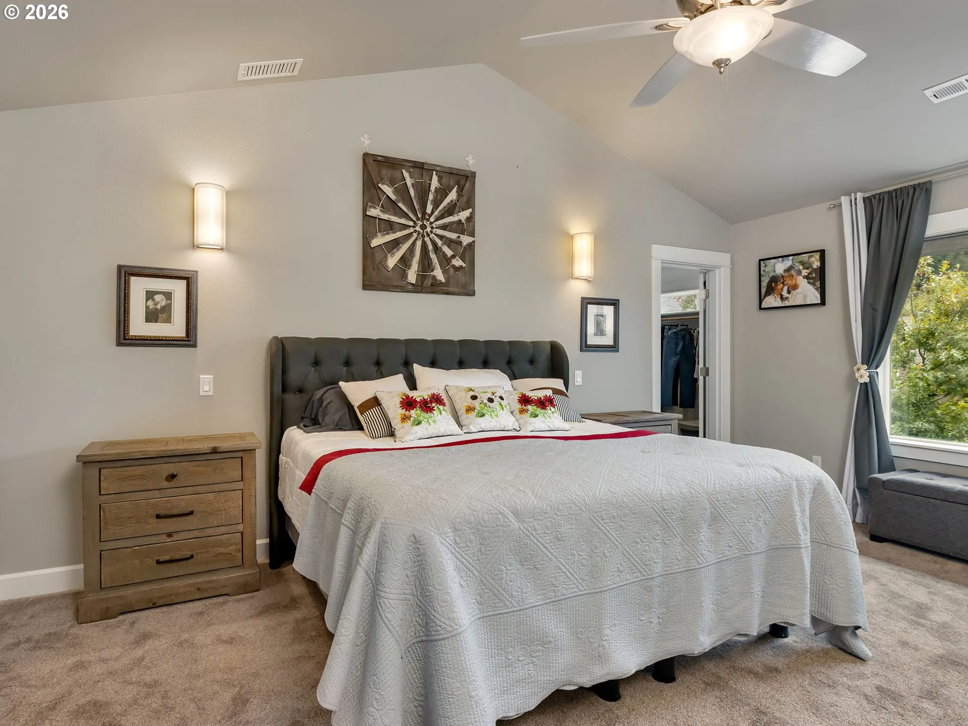 Bedroom, Primary-Vaulted Ceilings