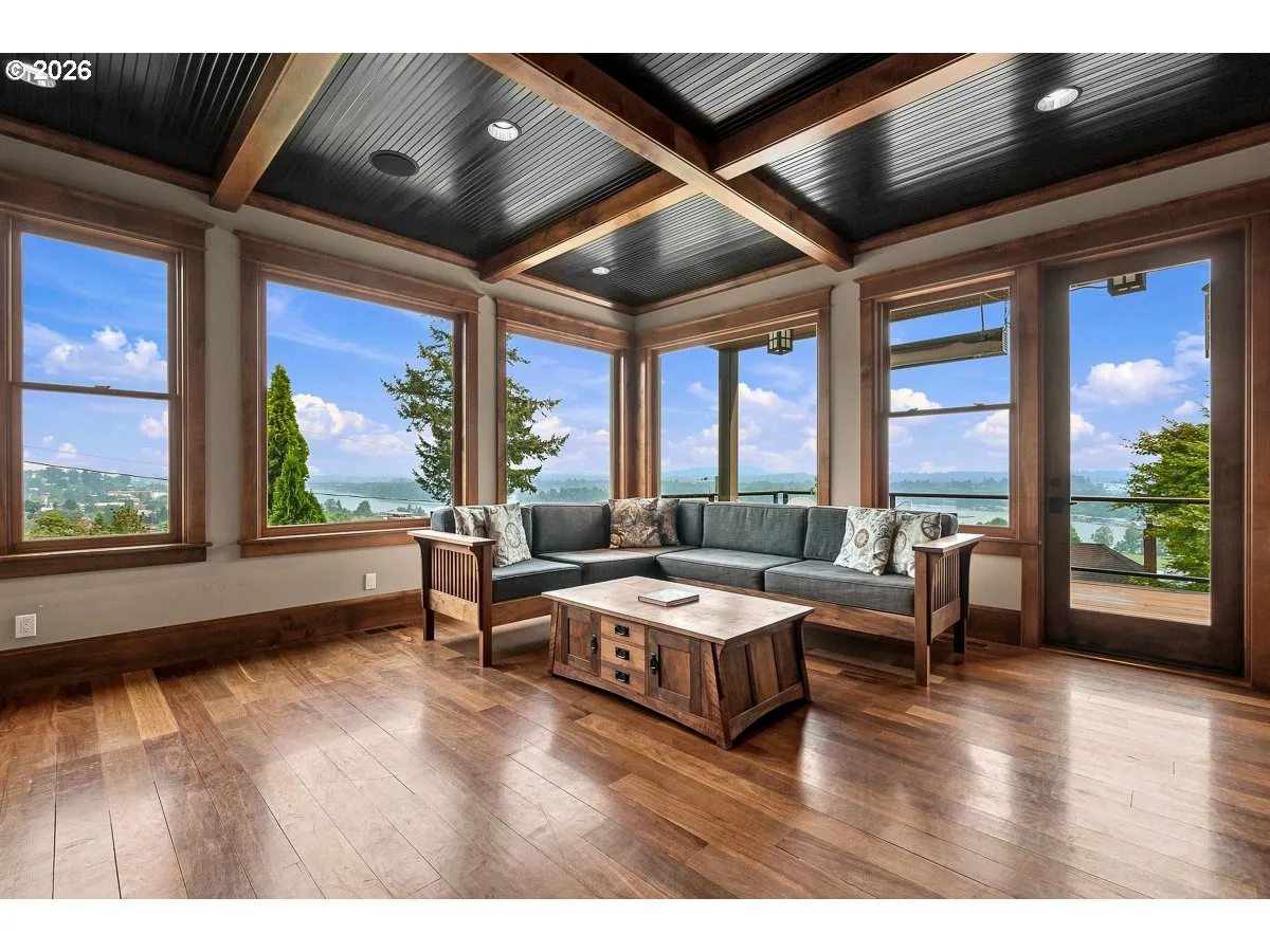 Living Room-Coffered Ceilings