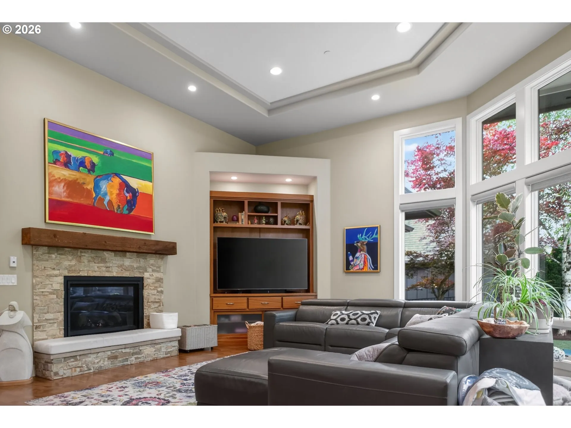 Family Room-Coffered Ceilings