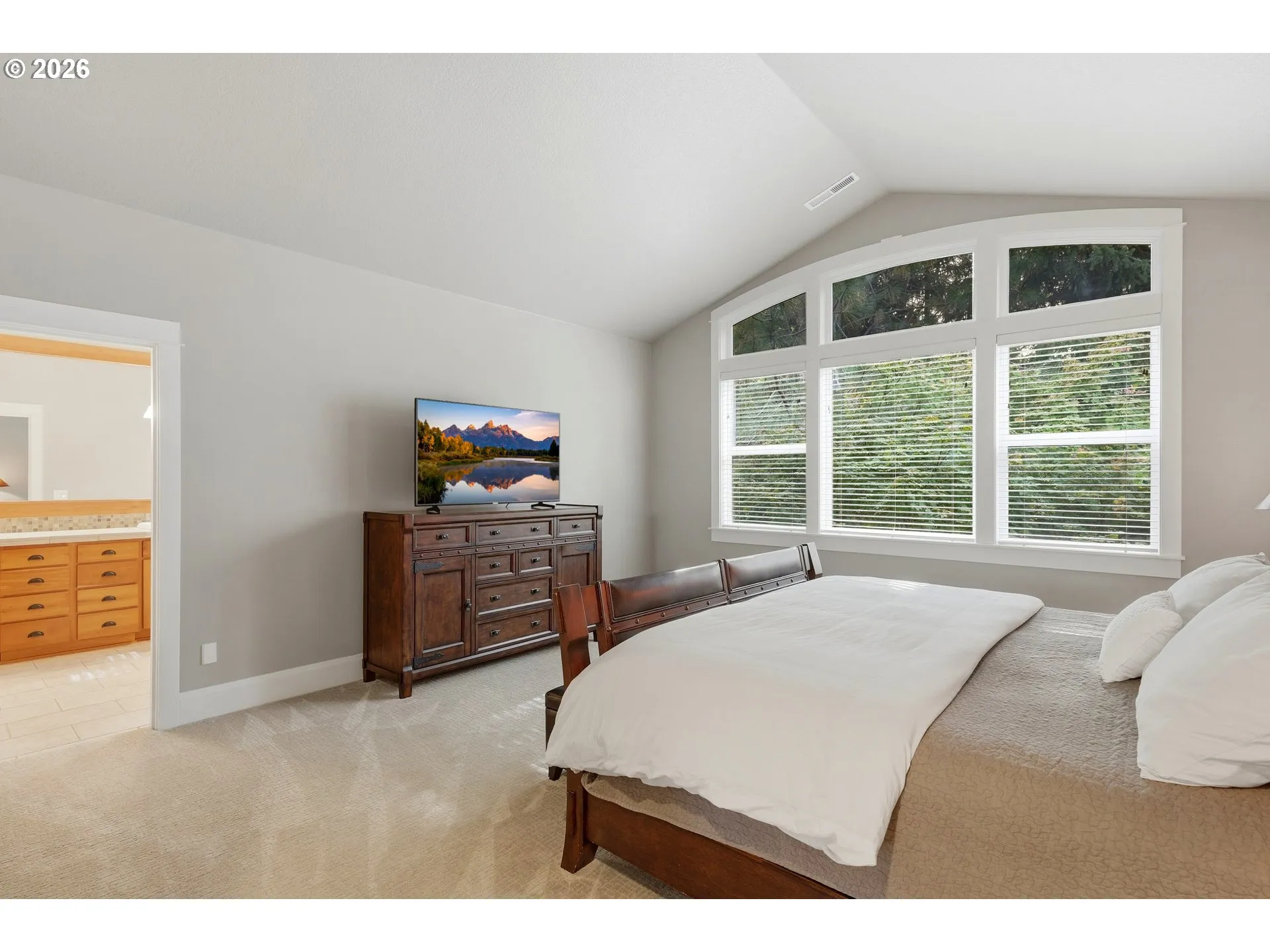 Owner's Suite Bedroom-Vaulted Ceilings