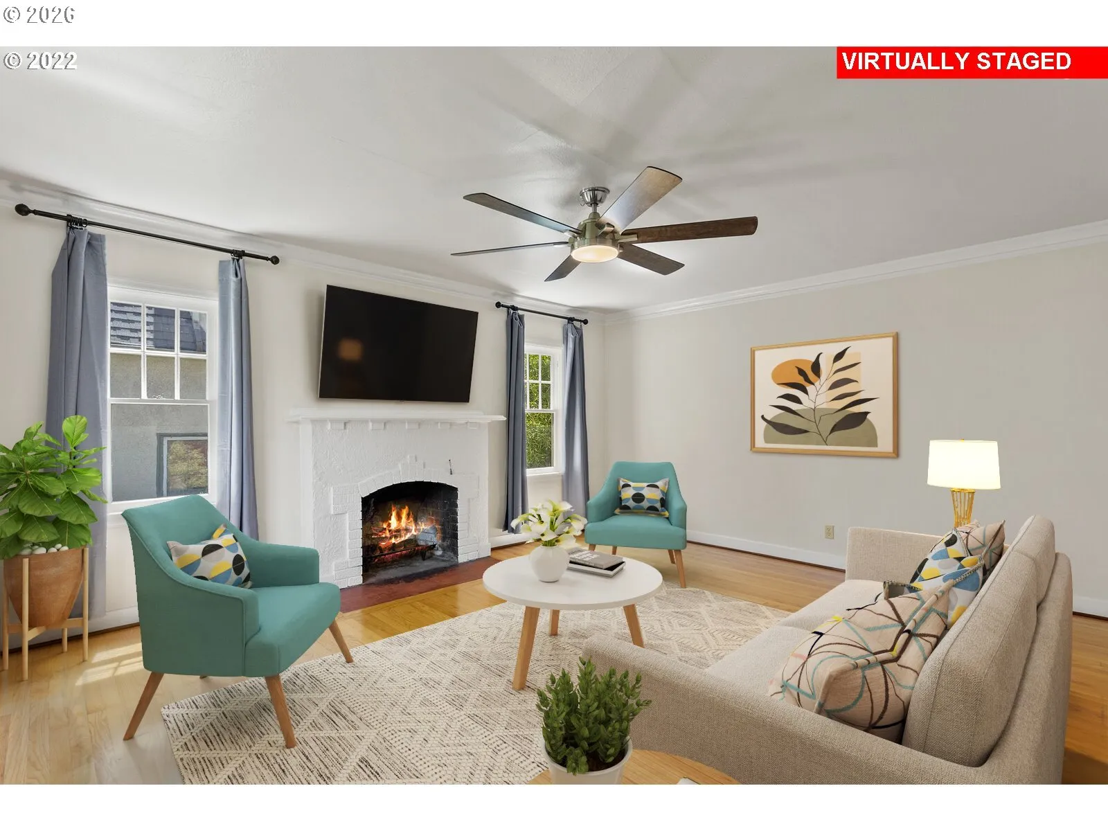 Living Room-Fireplace