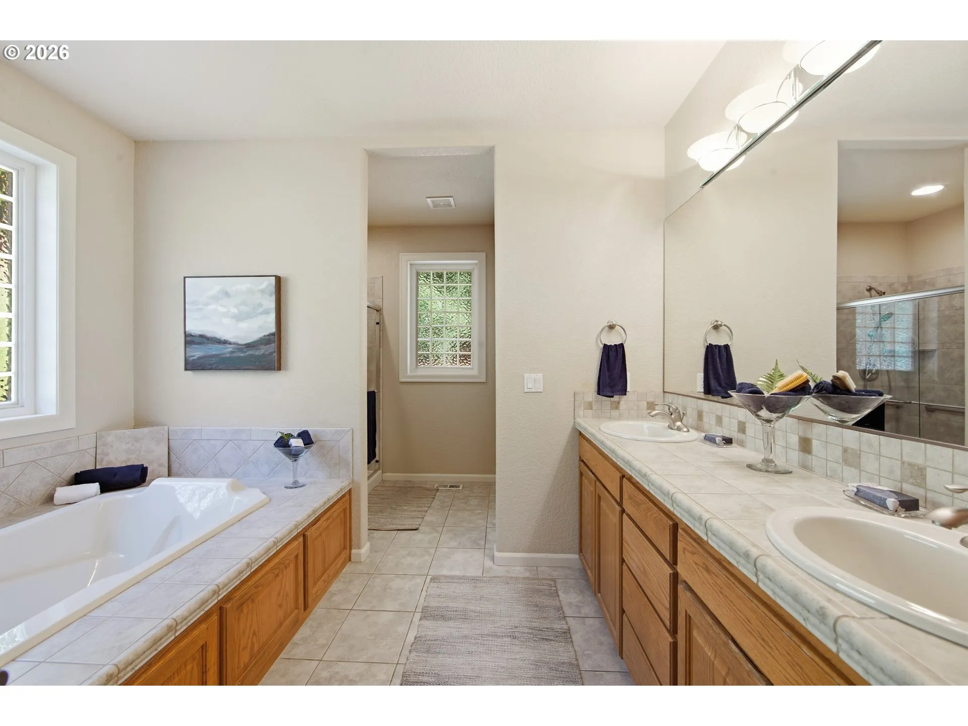 Bathroom, Attached-Double Sinks