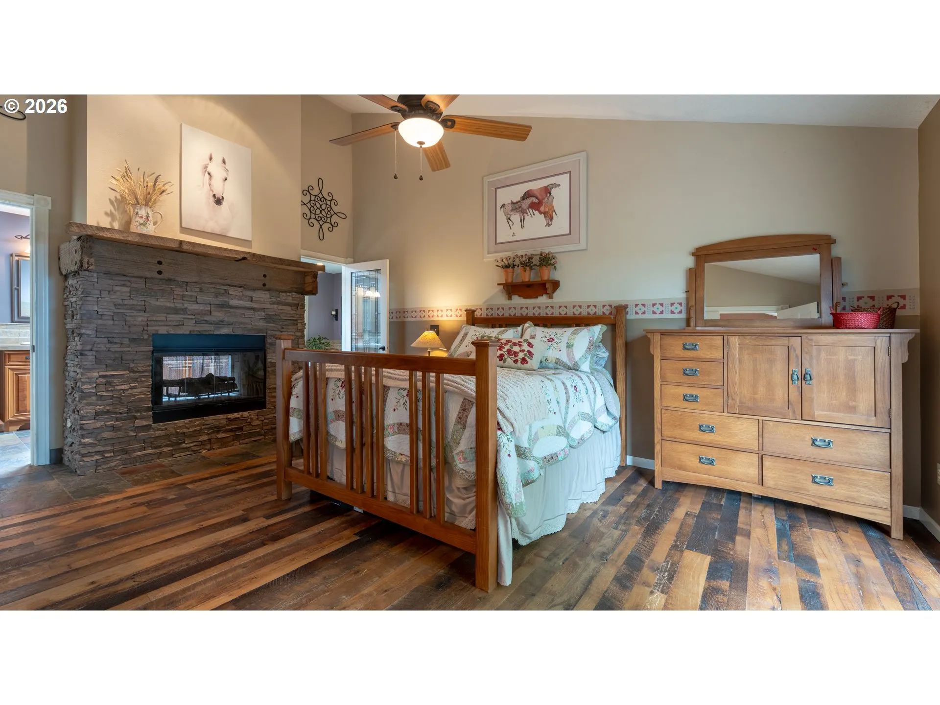 Owner's Suite Bedroom-Vaulted Ceilings
