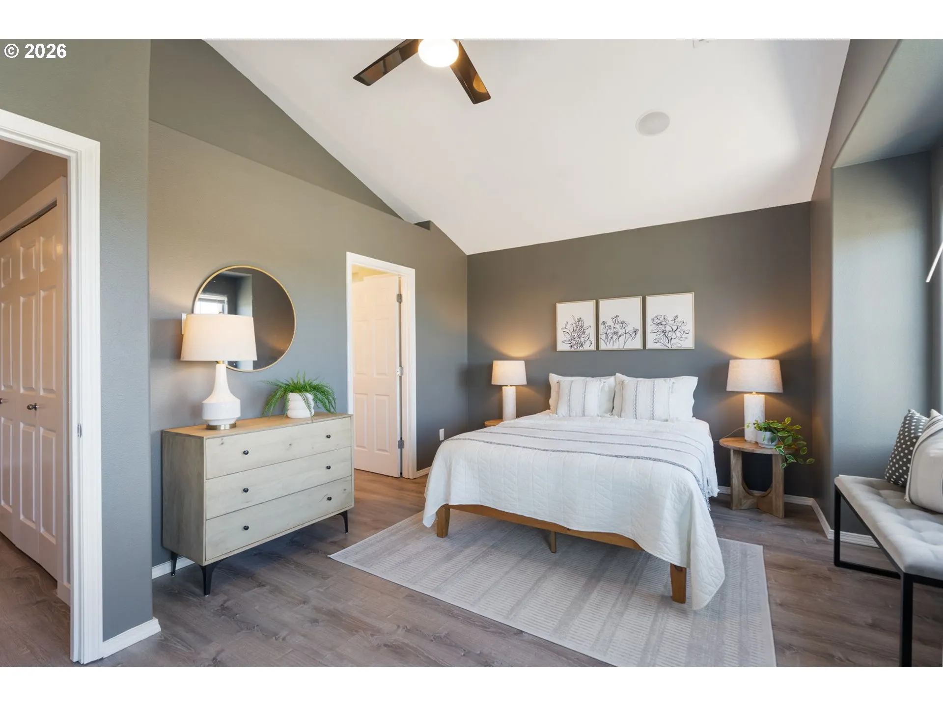 Primary Bedroom-Vaulted Ceilings