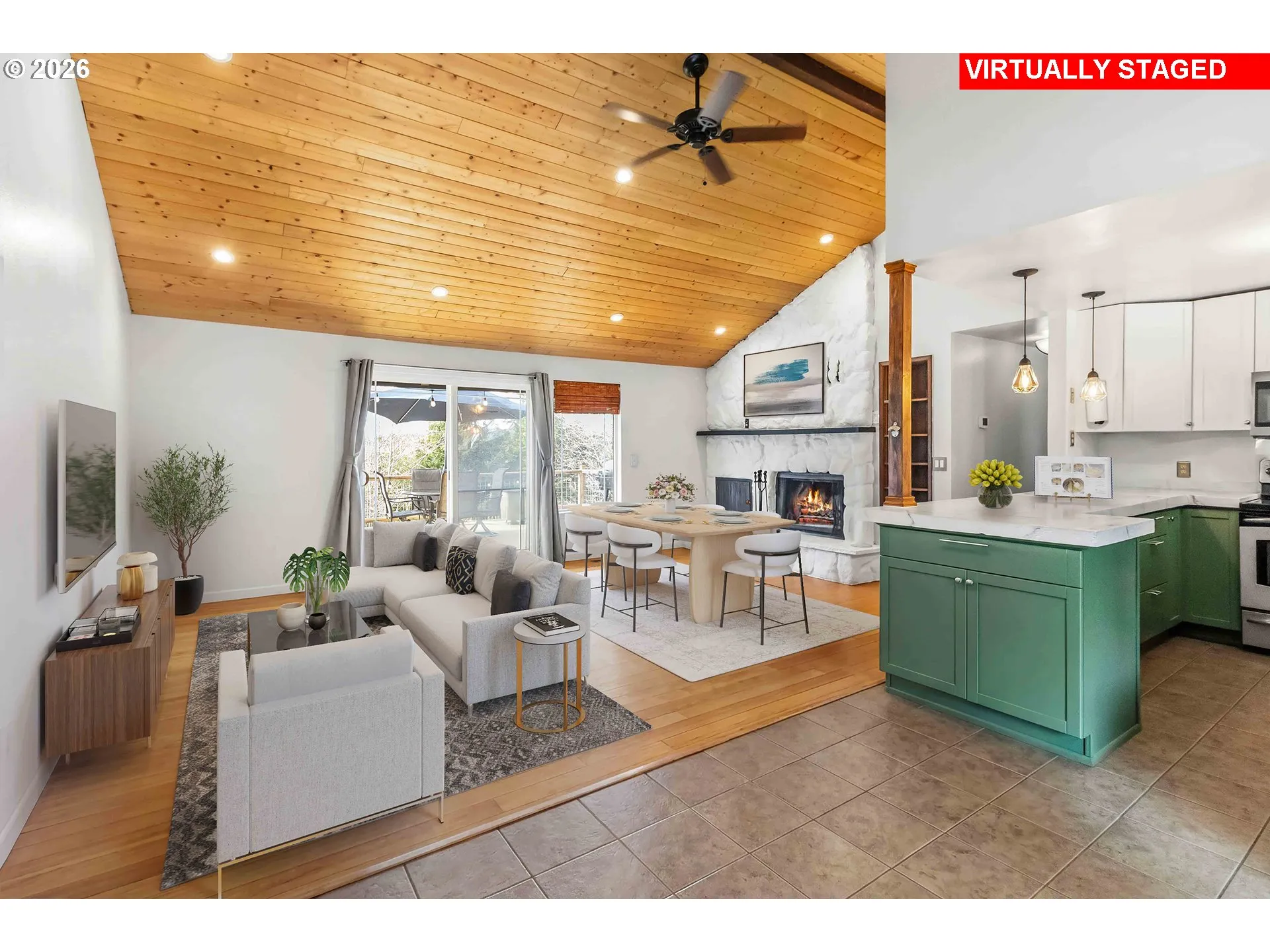 Living Room-Vaulted Ceilings