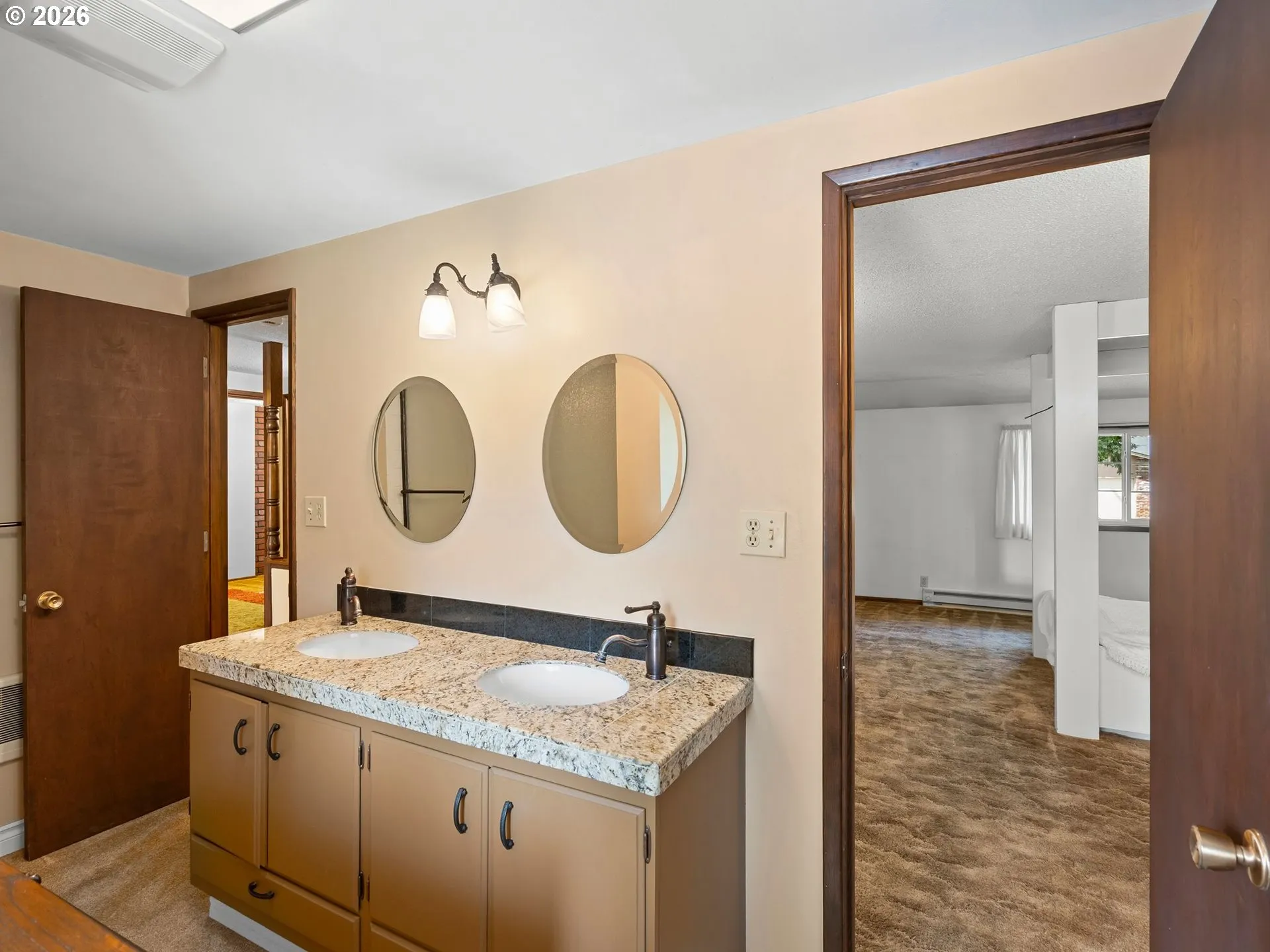 Bathroom, Attached-Double Sinks