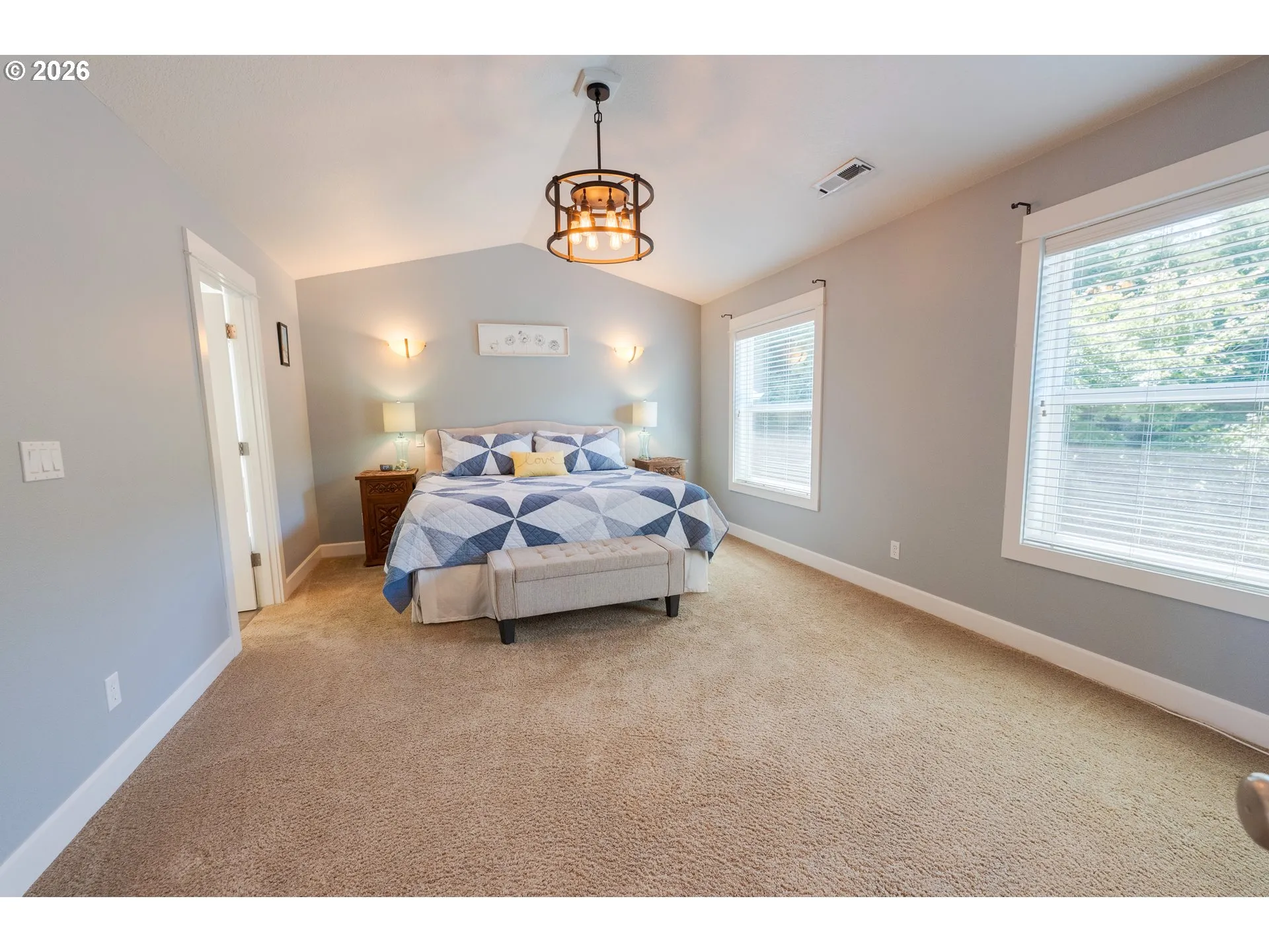 Bedroom, Primary-Vaulted Ceilings