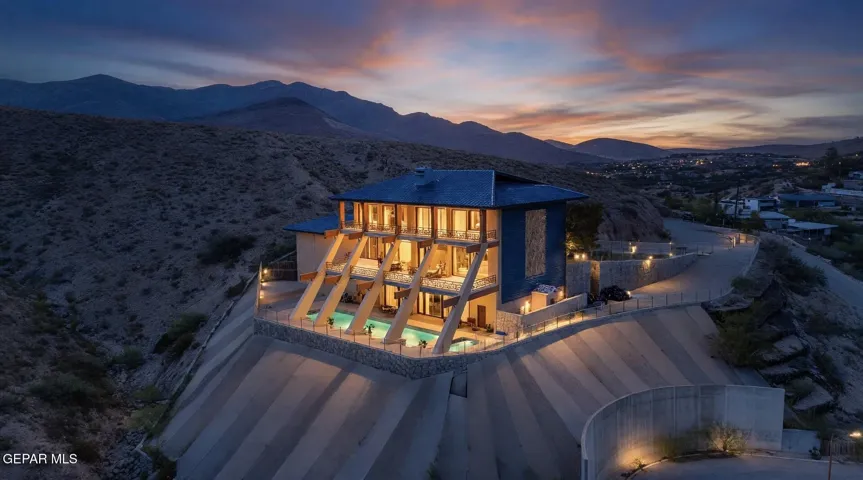 Perched on foothills of Franklin Mountains