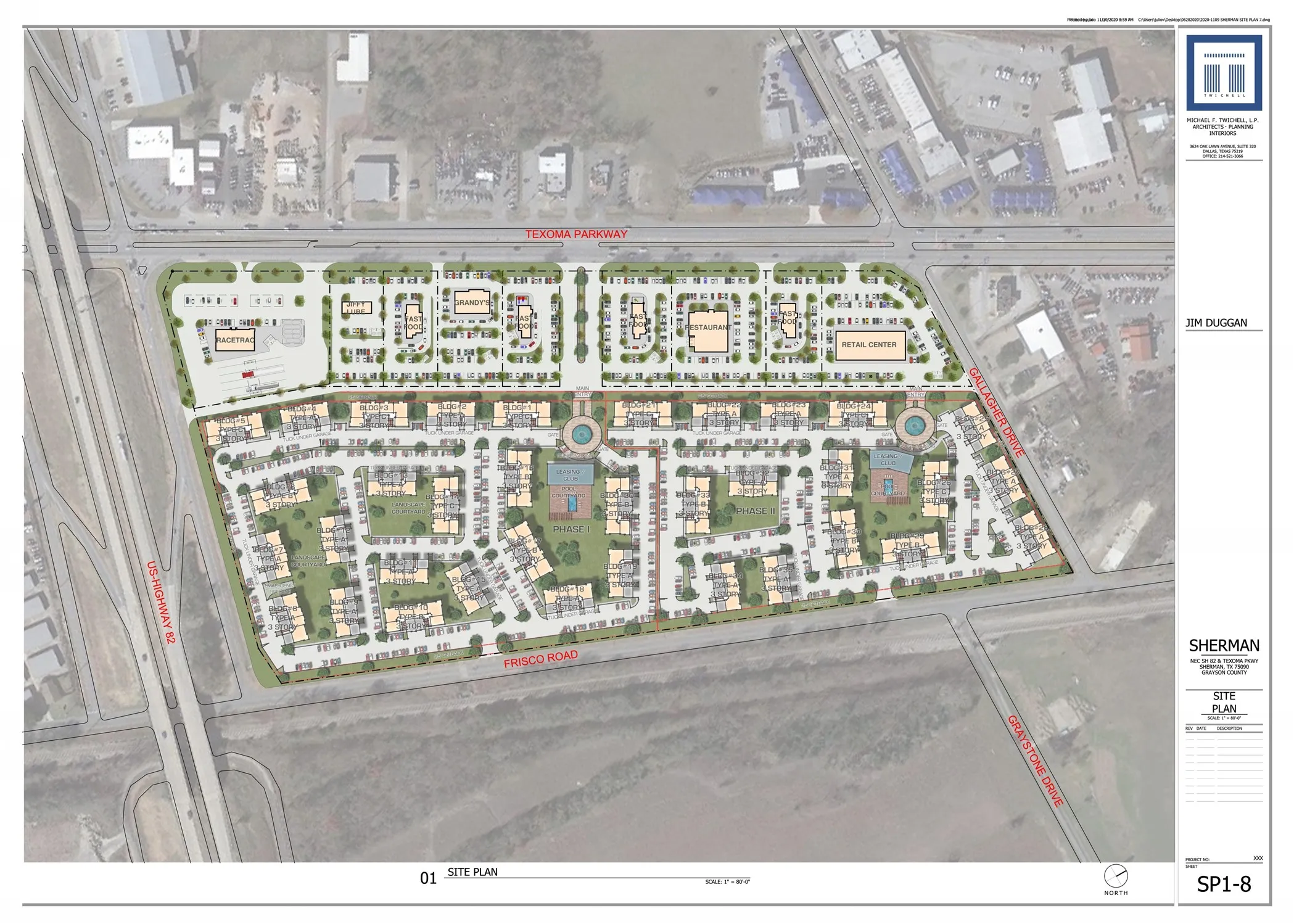 Overall development plan for Sher-Den mall site
