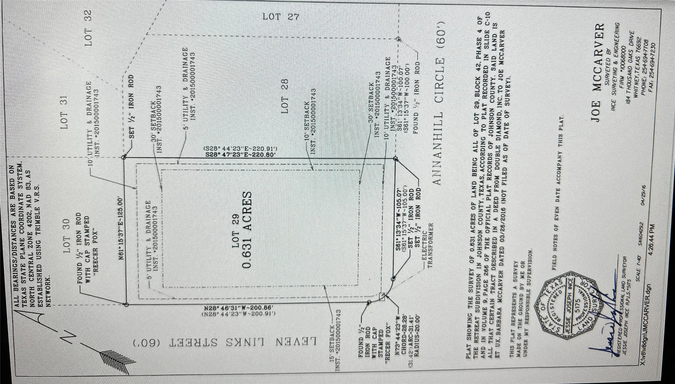 Land survey with TOPOS available  6240 Annanhill Cir, Cleburne, TX