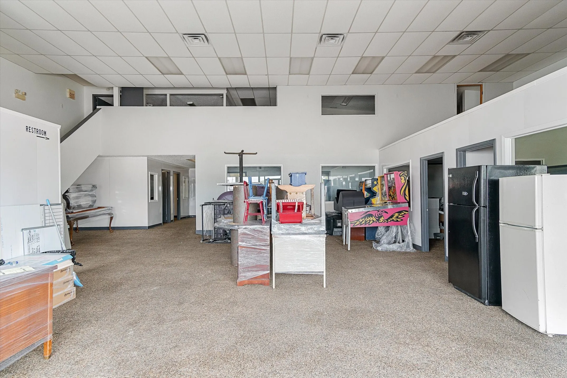 Sales and Admin. building, currently used as excess storage.