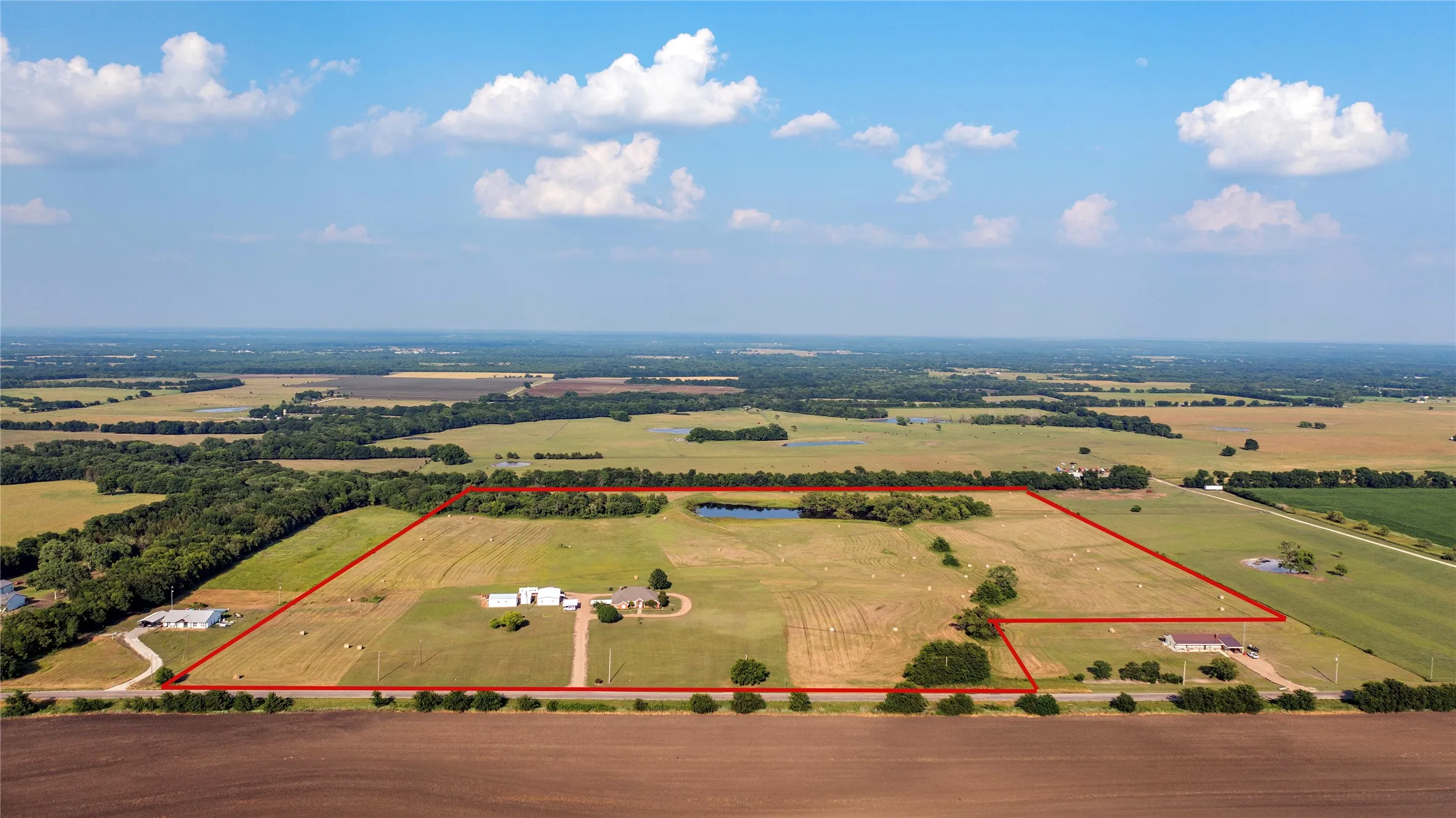 Property outline in red