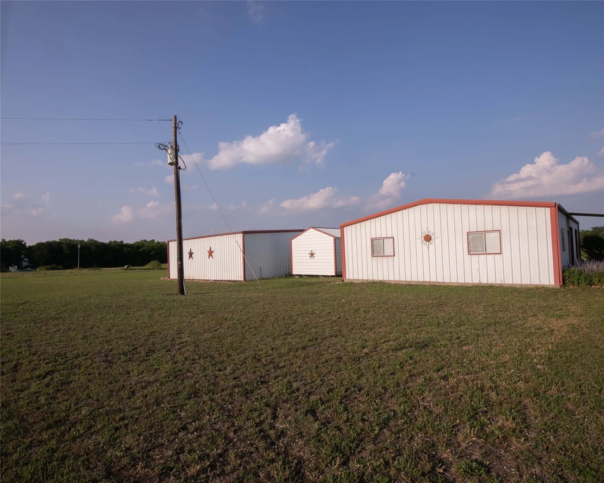 West elevation of workshop, office and equipment barn