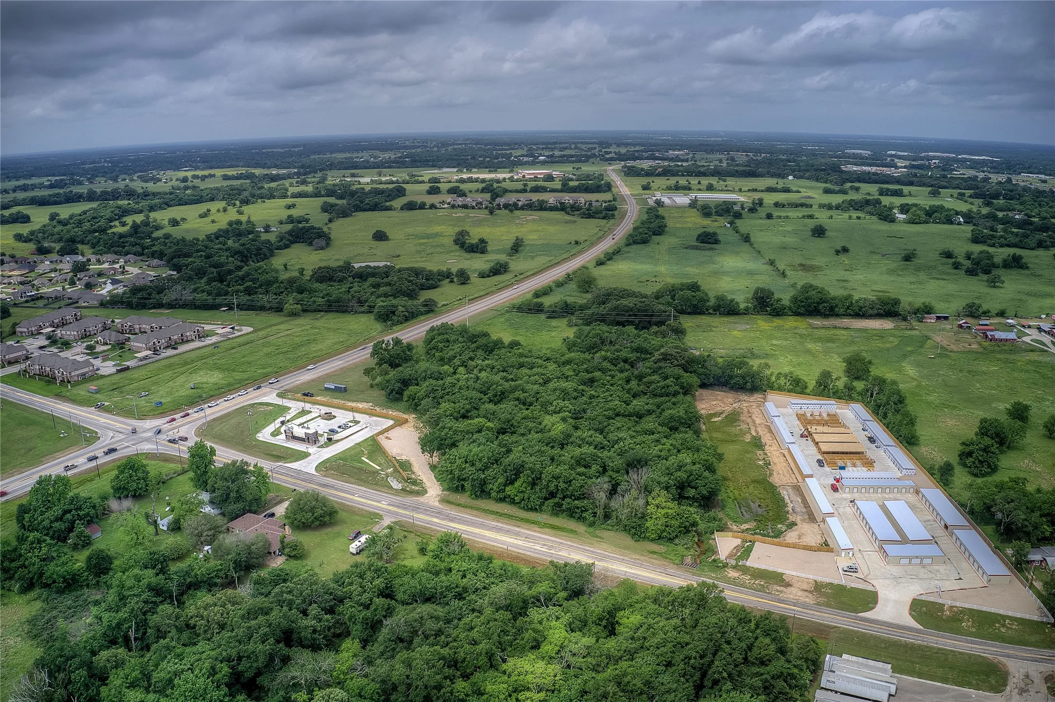Drone / aerial view with a rural view
