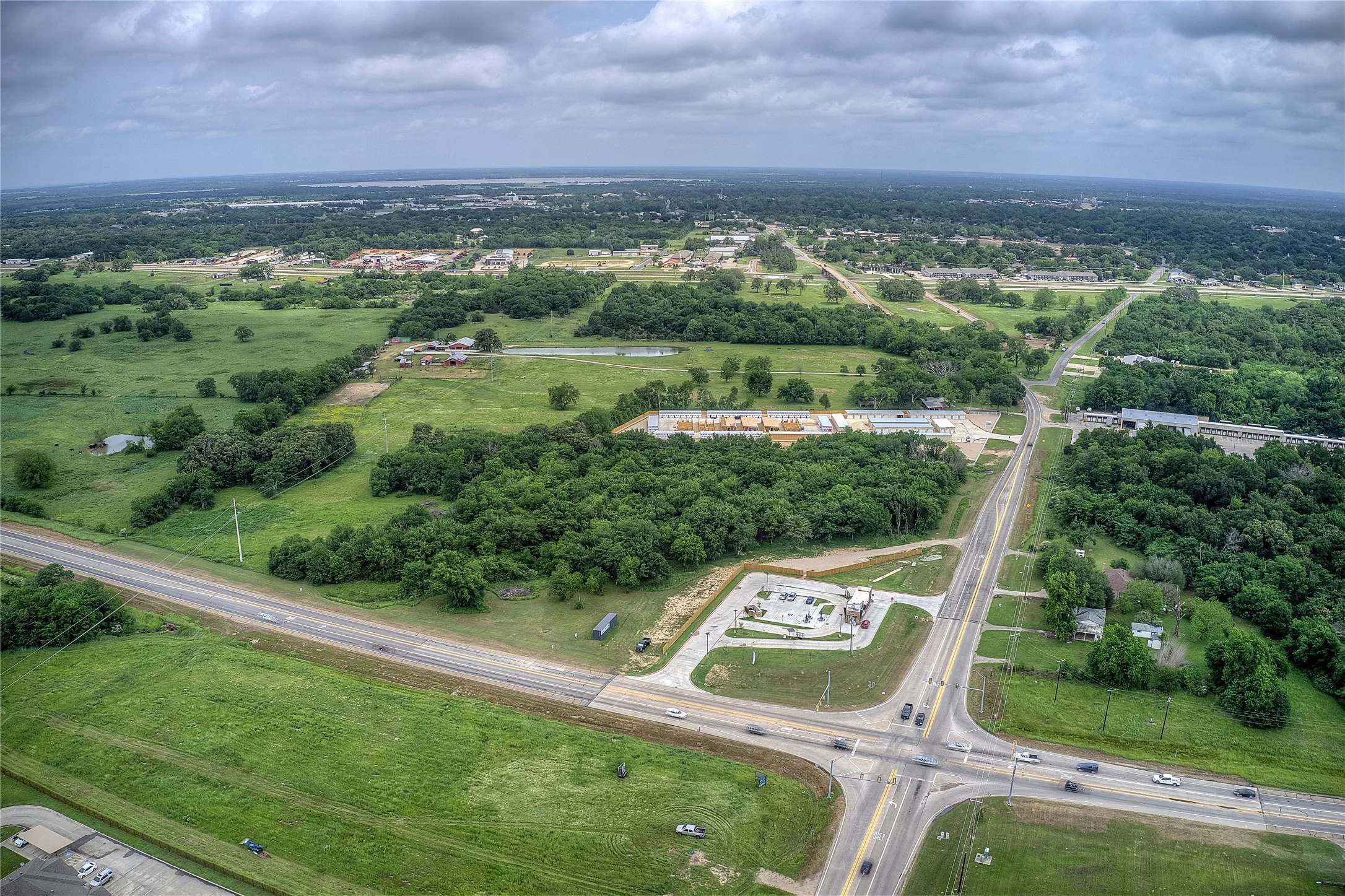 Birds eye view of property