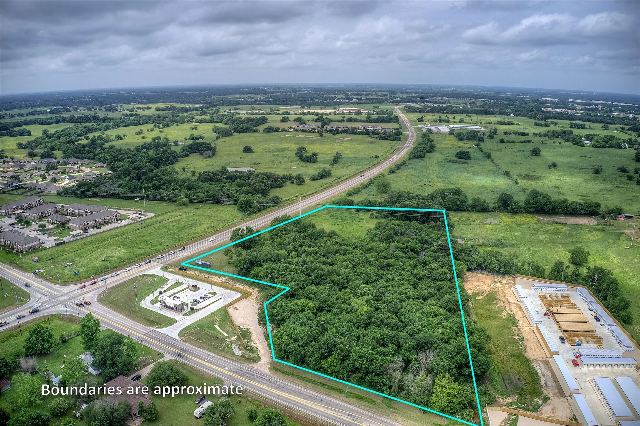 Birds eye view of property
