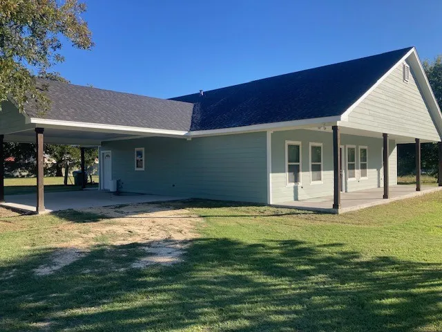 Side view of carport
