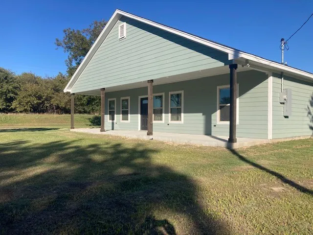 Side view of the front porch