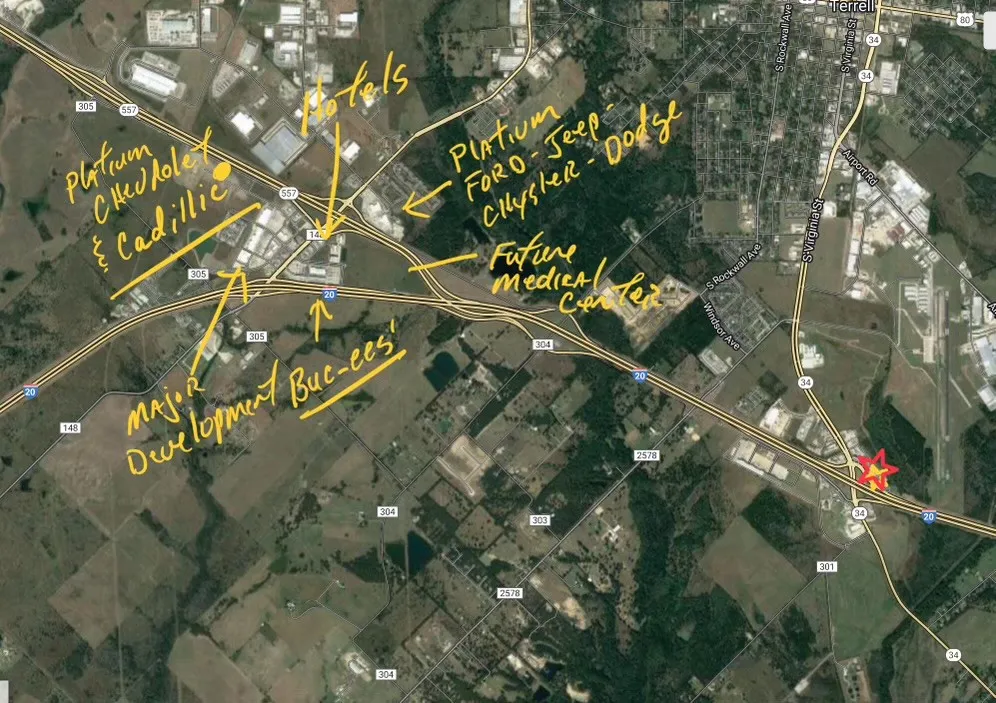 Unimproved Land For Sale in Kaufman County , 311 E Interstate 20, Terrell, Texas 75160, 0, 0, Garage spaces, 0 Sqft, built in 0, Preowned, mls#20470984, Real Estate Agent in Terrell, Homes For Sale in Kaufman county, Homes For Sale in Terrell, Realtor in Terrell Texas, Real Estate Brokerage Independent Realty Texas, Luminita Cordes Realtor