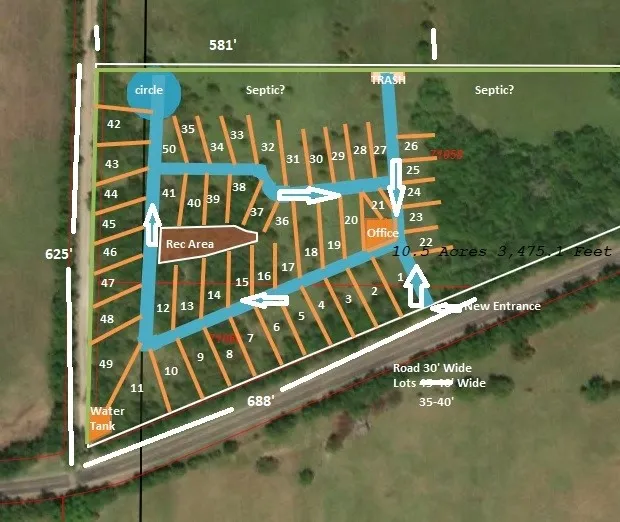 This was the original layout before we got on the ground