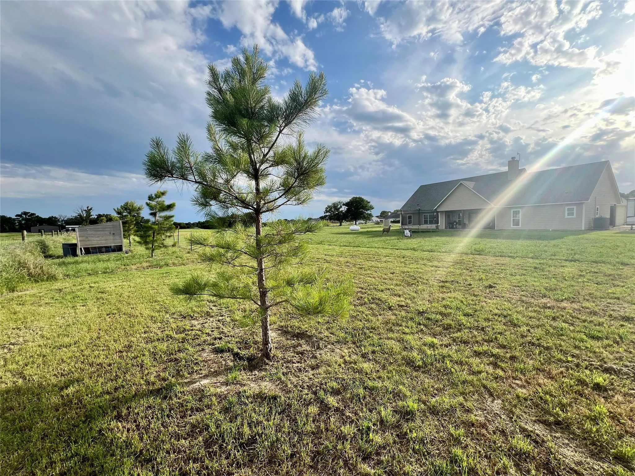 View of yard with a rural view
