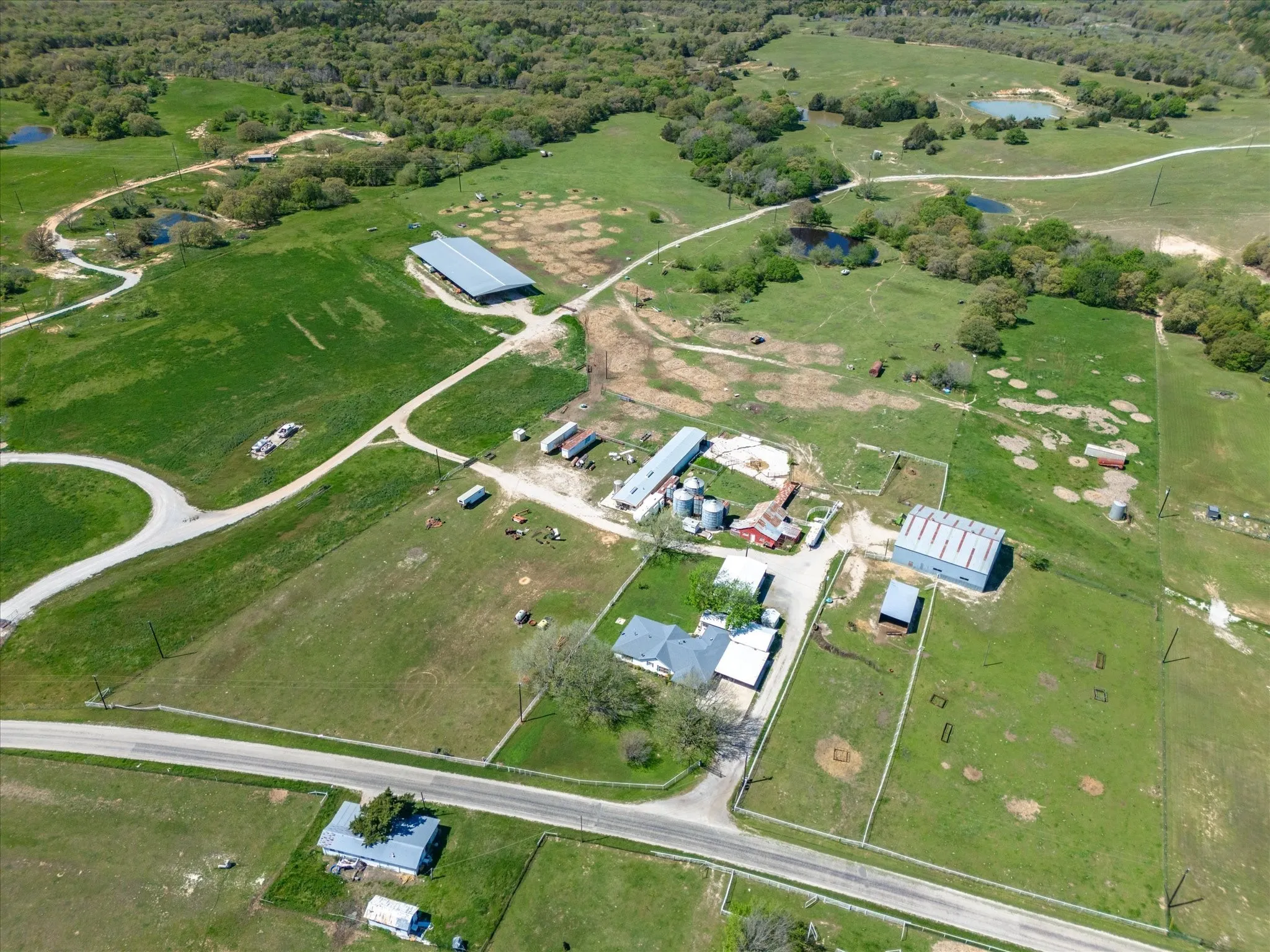 Drone / aerial view with a rural view