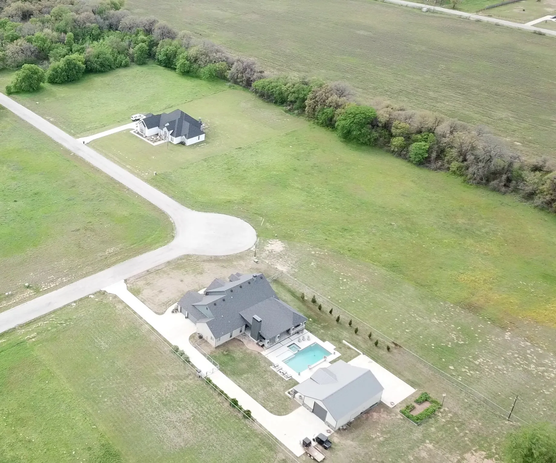 Bird's eye view featuring a rural view