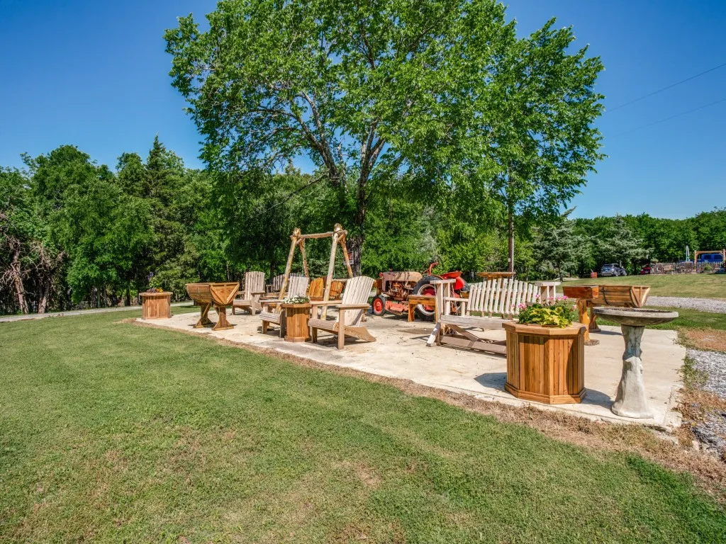 Front yard with patio