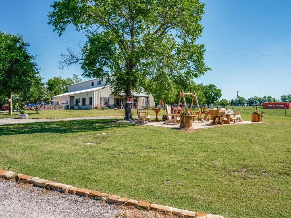 Front yard with patio