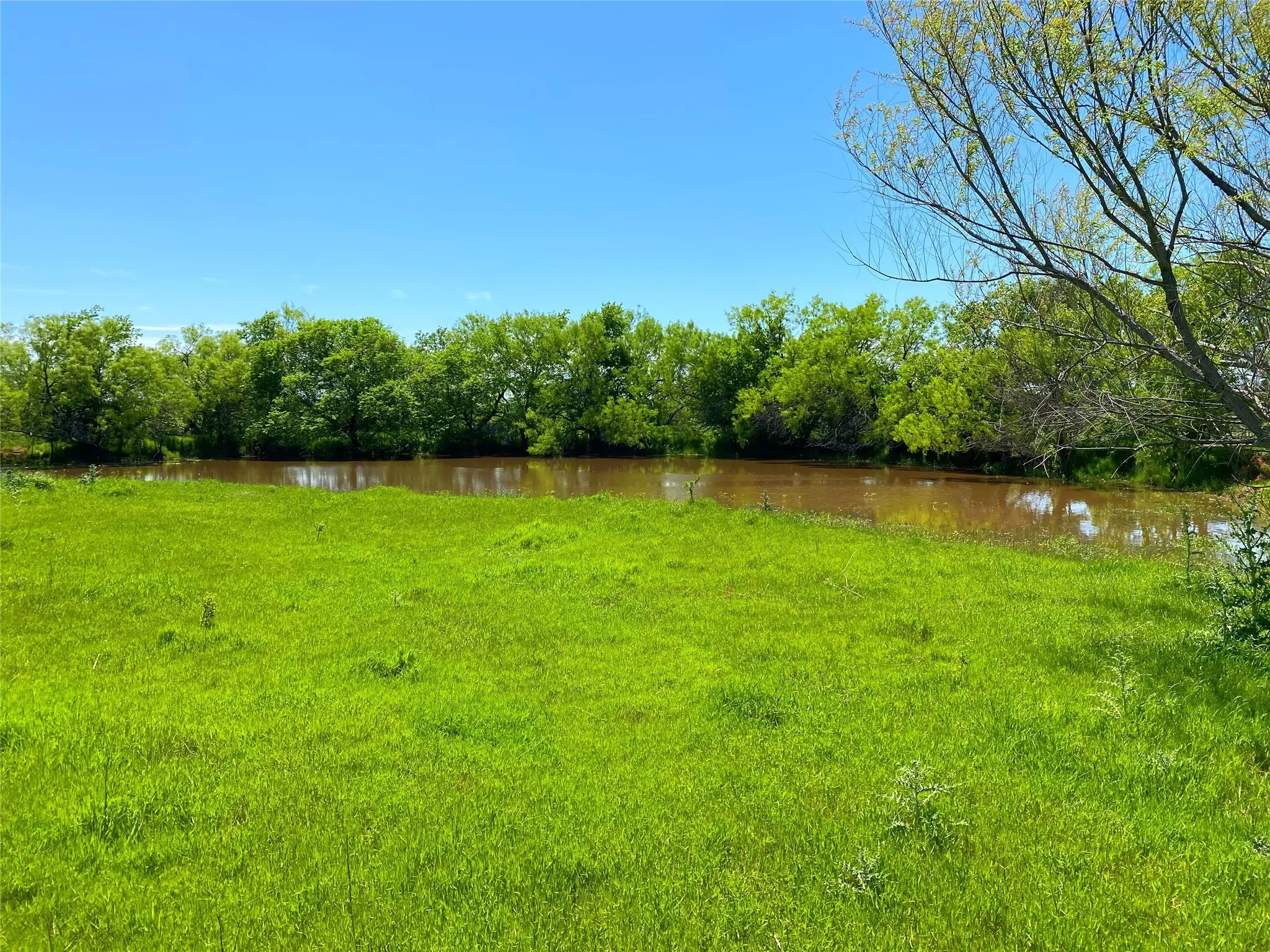 View of yard with a water view