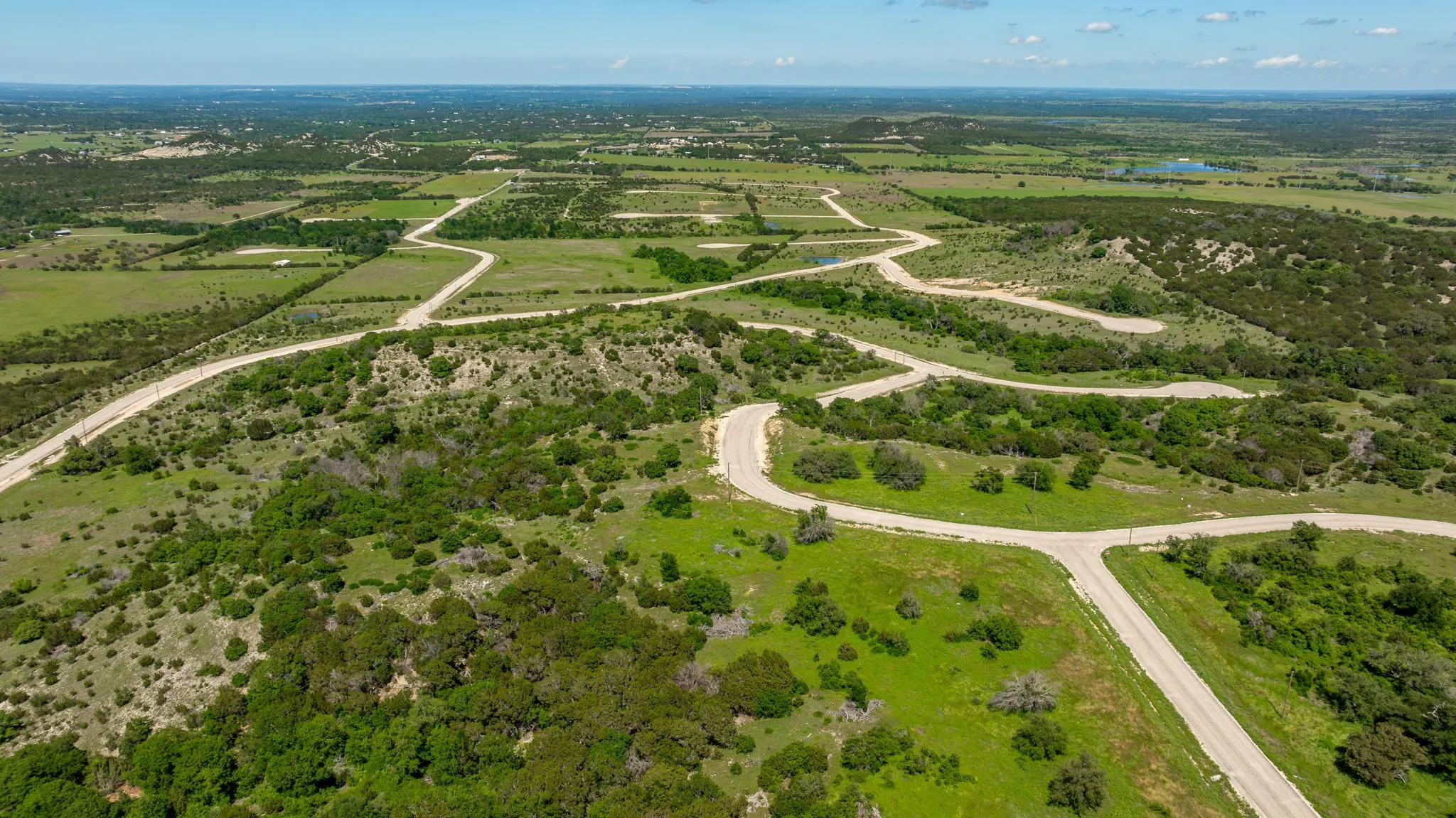 Aerial view with a rural view