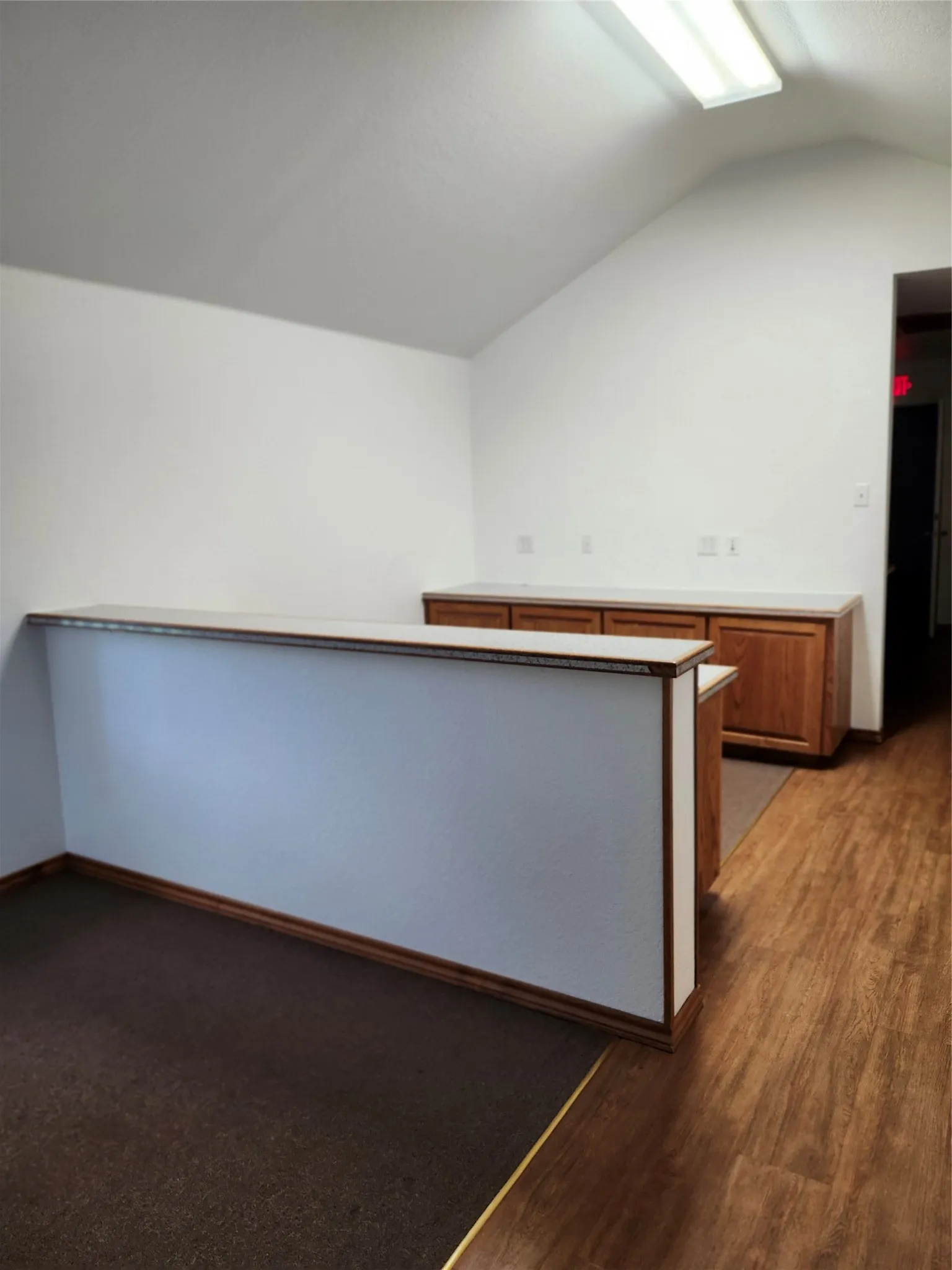 Nice lobby with reception desk and work area/