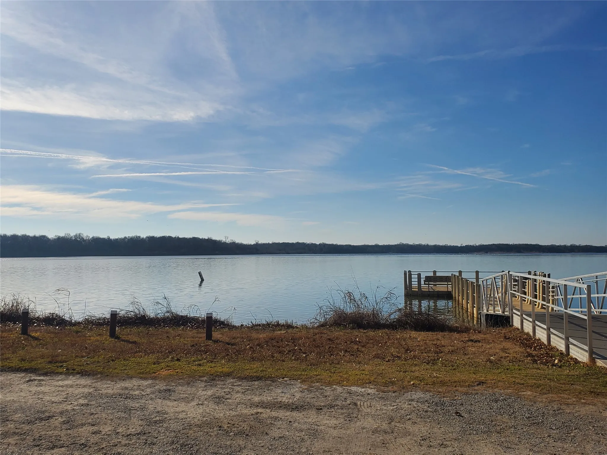 Coffee Mill Lake pier.