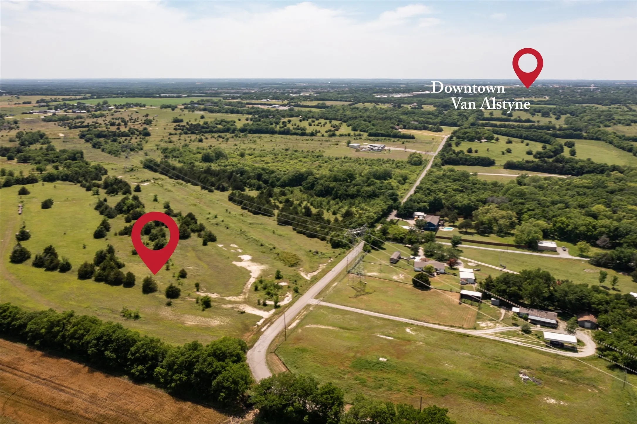 Bird's eye view with a rural view