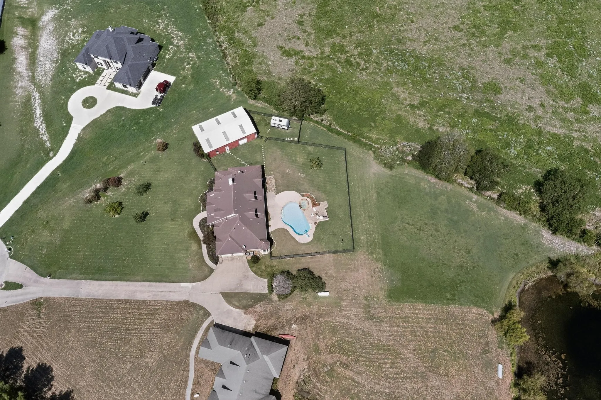 Aerial view of property