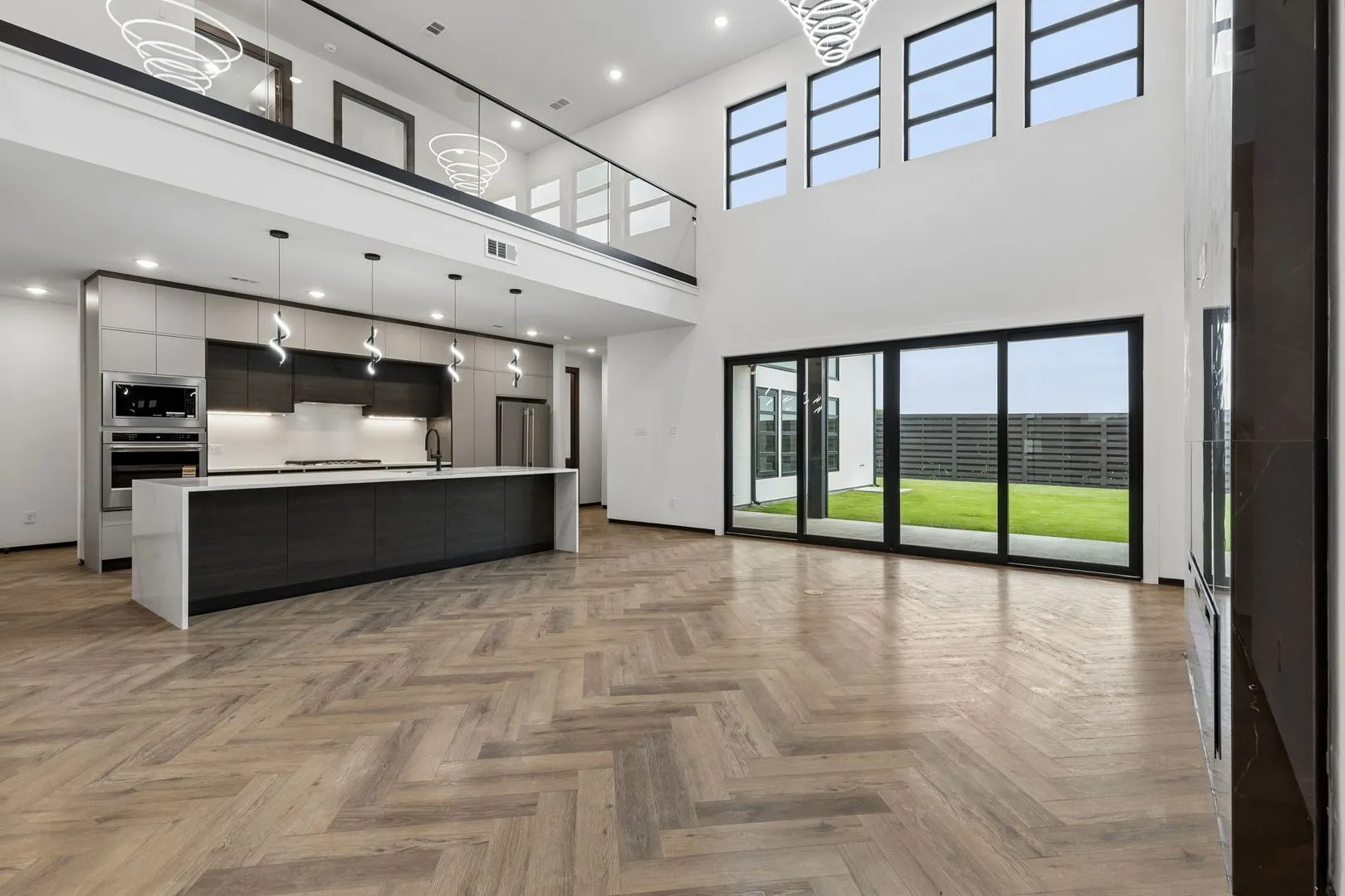 Double height living areas