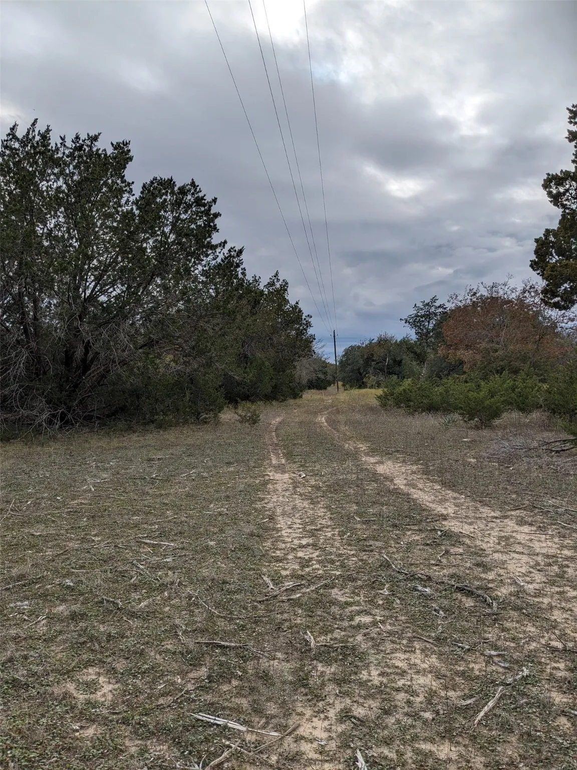 Along utility easement