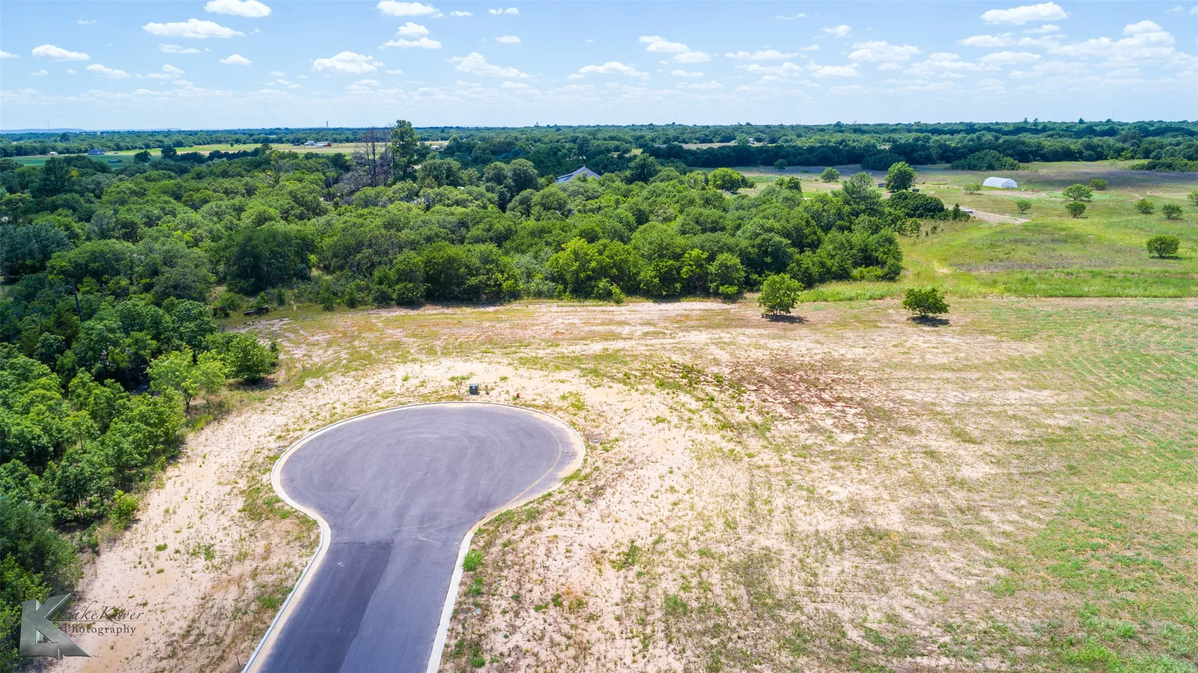 Aerial view with a rural view