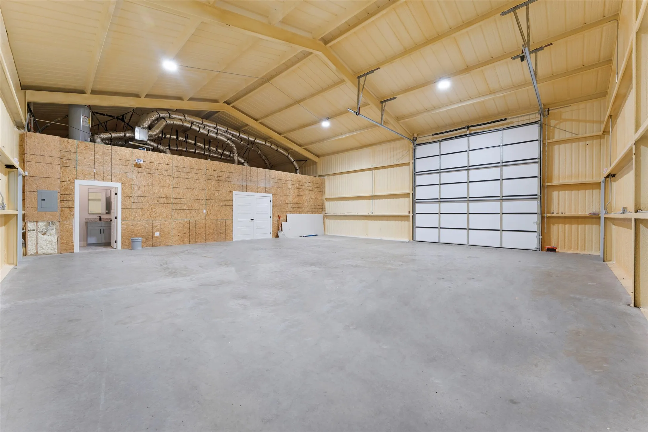 Garage with electric panel